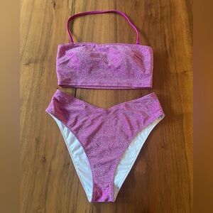 Victoria’s Secret Pink sparkle 2 piece Swim
